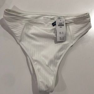 Abercrombie and Fitch White Swim Bottom